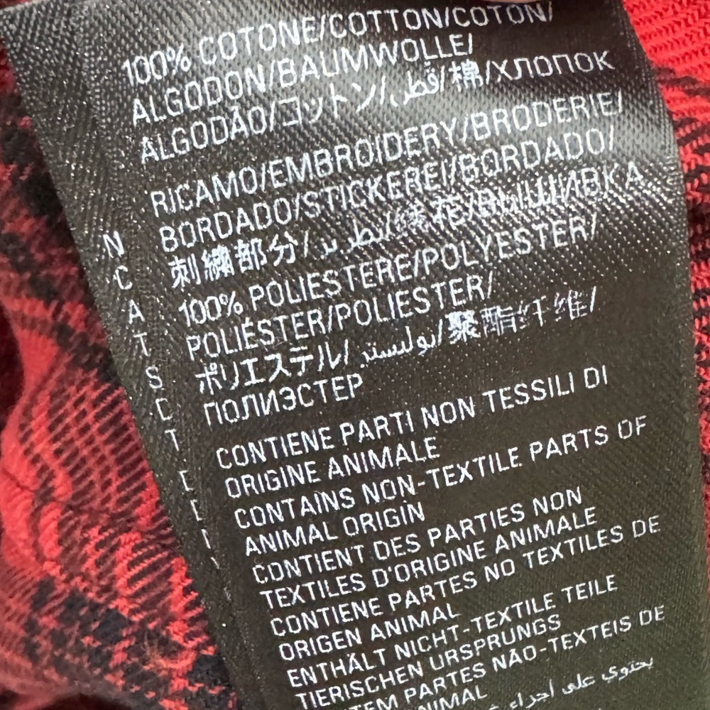 Balenciaga Faded Buffalo Check Flannel Red Black Pink Men’s Size 1/S - Picture 8 of 10